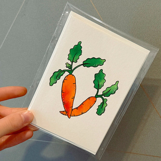 CARTE DE SOUHAITS CAROTTES