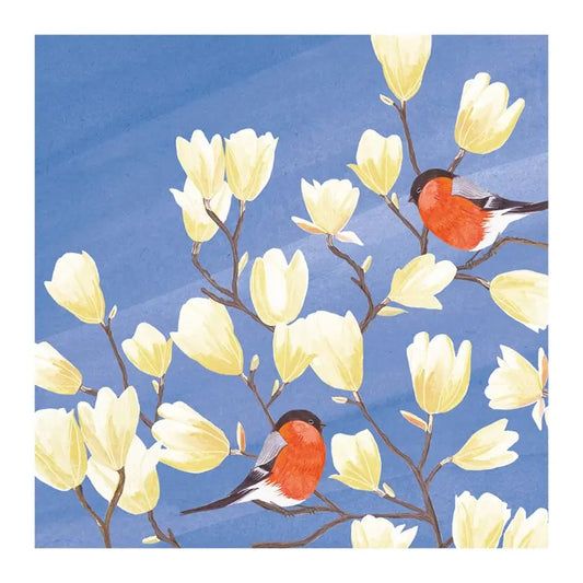 CARTE DE SOUHAITS OISEAUX SUR BRANCHE