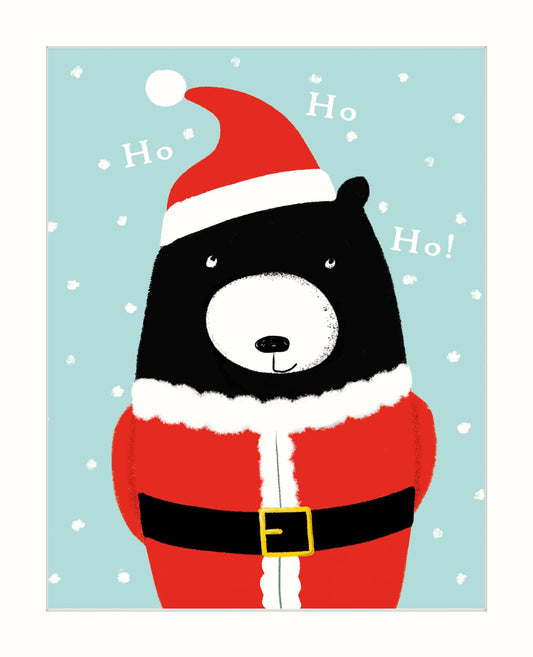 HO HO HO! BEAR GREETING CARD