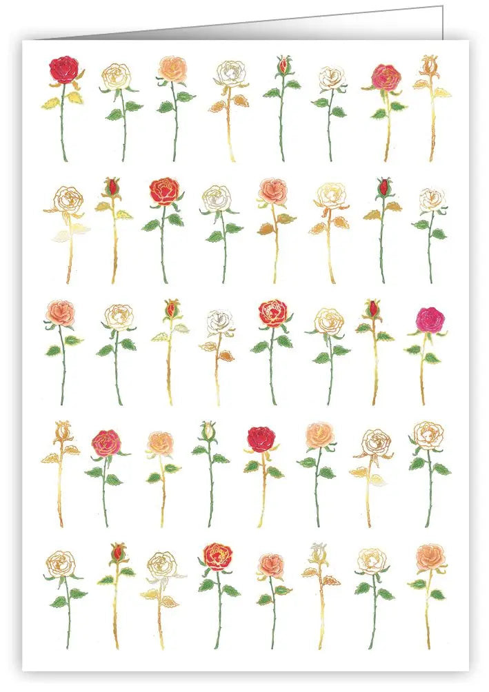 EMBOSSED ROSES GREETING CARD