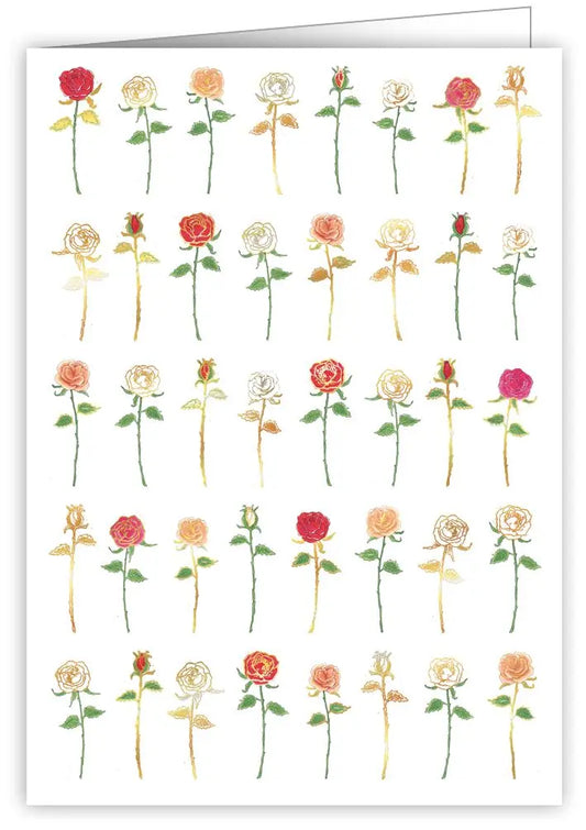 EMBOSSED ROSES GREETING CARD