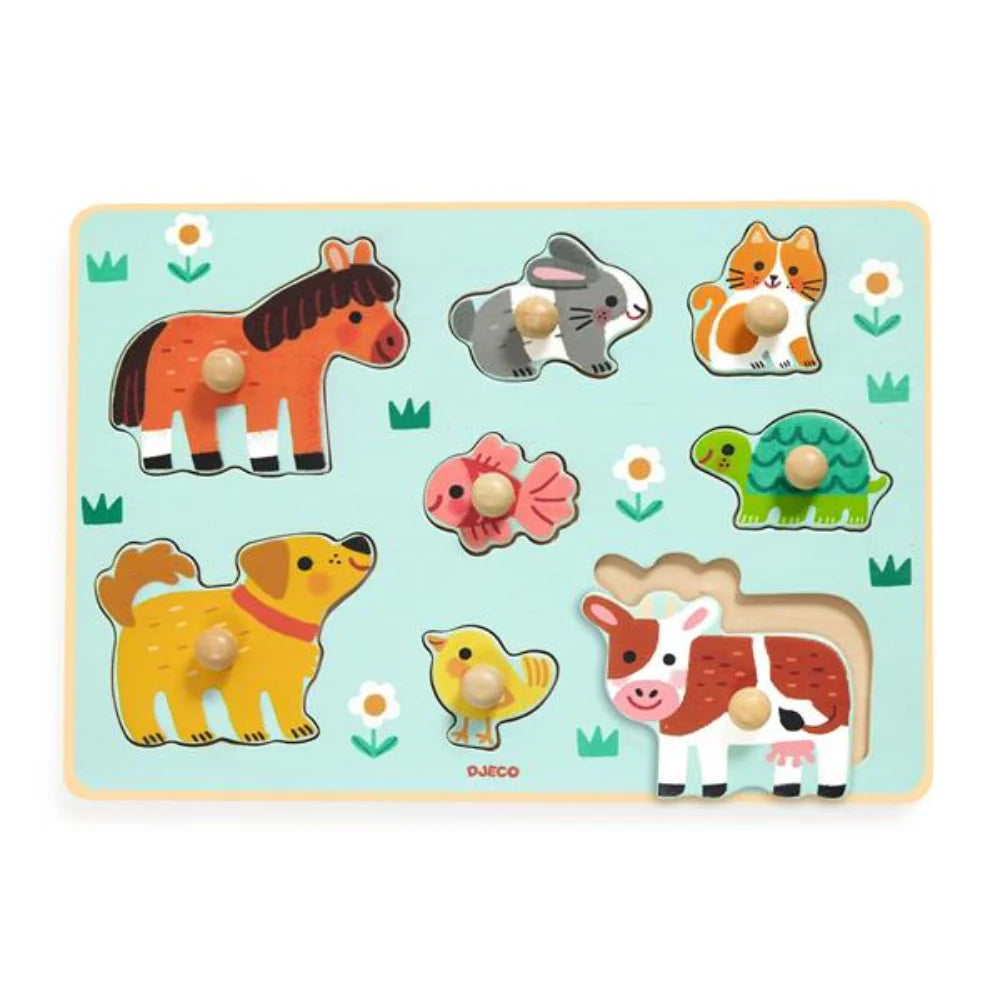 WOODEN PUZZLE DOG'N'CO 8 PCS