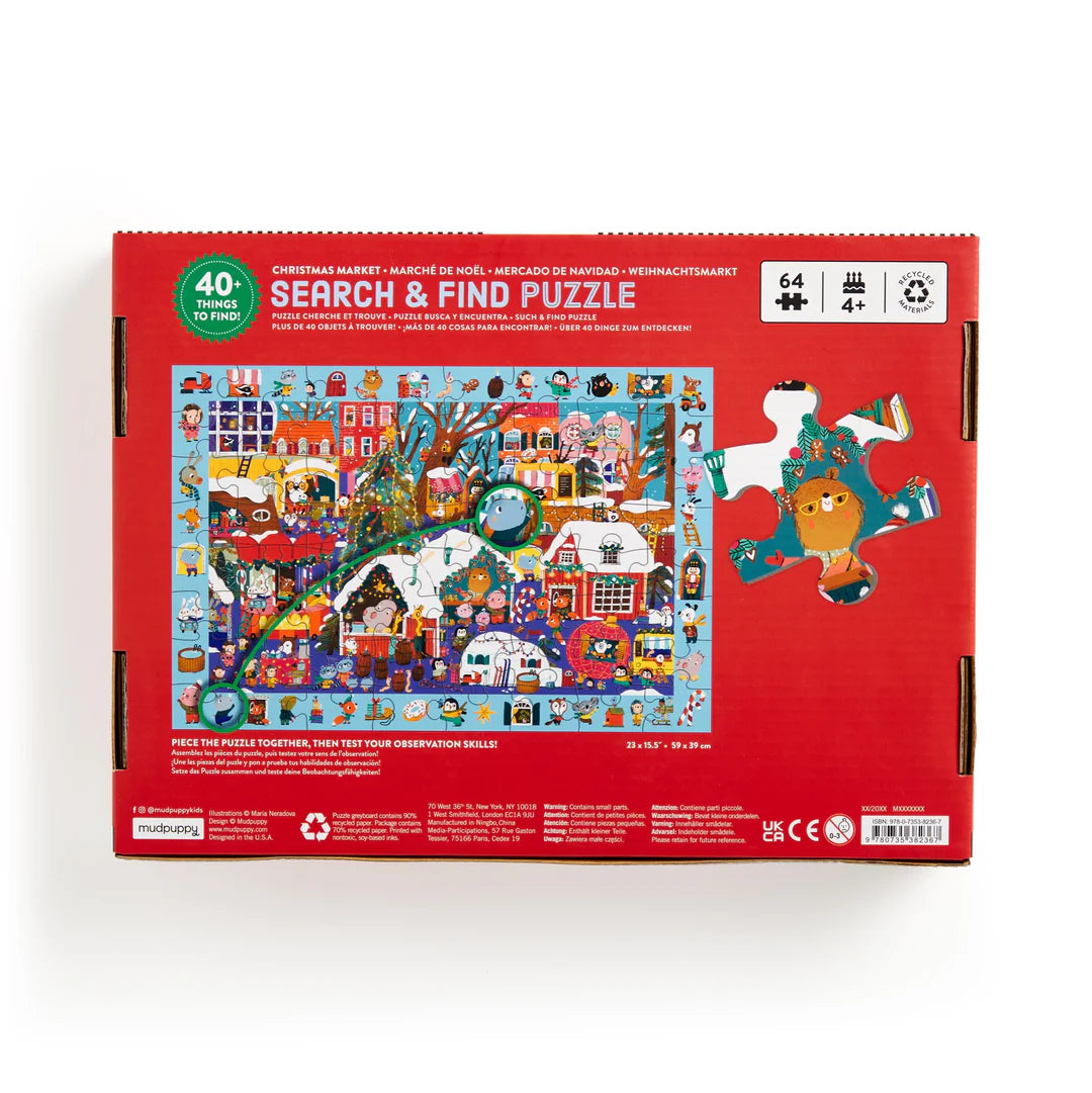 PUZZLE SEARCH & FIND "CHRISTMAS MARKET" 64 MCX