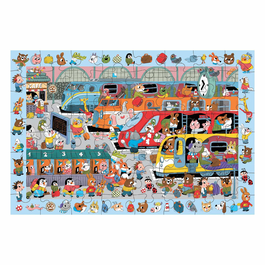 "ALL ABOARD" TRAIN STATION SEARCH & FIND PUZZLE 64 MCX