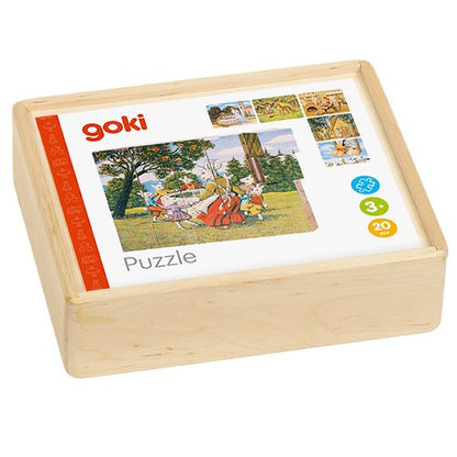 WOODEN FAIRY TALE CUBE PUZZLES