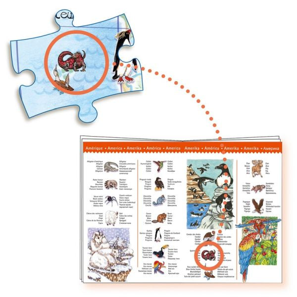 OBSERVATION PUZZLE WORLD ANIMALS 100 PCS