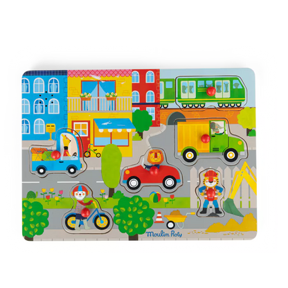 SOUND PUZZLE WOODEN CITY "THE POPIPOP"