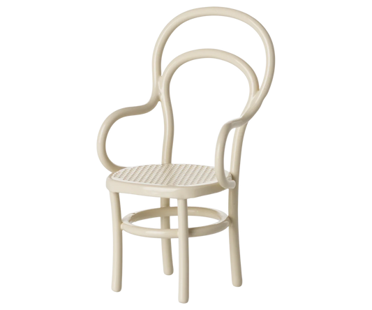 MINIATURE VINTAGE CHAIR OFF WHITE FOR MICE