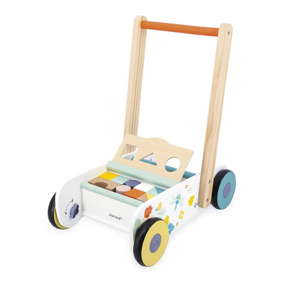 CHARIOT DE MARCHE CUBES EN BOIS "PURE"