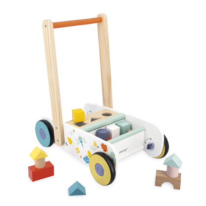 CHARIOT DE MARCHE CUBES EN BOIS "PURE"