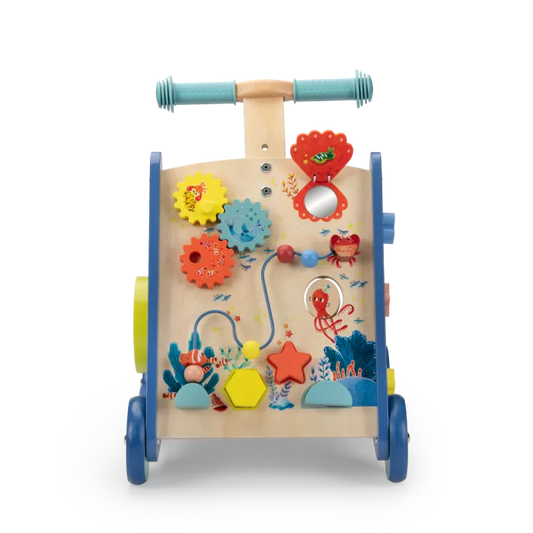 "PAULIE'S ADVENTURES" WOODEN ACTIVITY WALKER