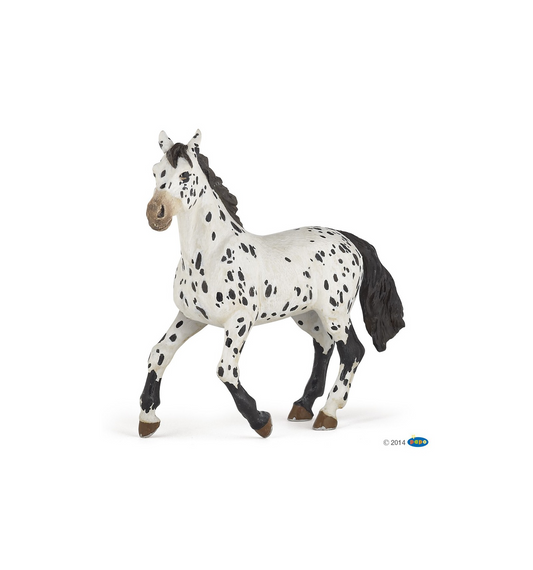 BLACK APPALOOSA HORSE FIGURINE