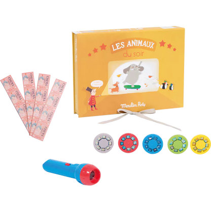 COFFRET LAMPE À HISTOIRES "LES ANIMAUX DU SOIR"