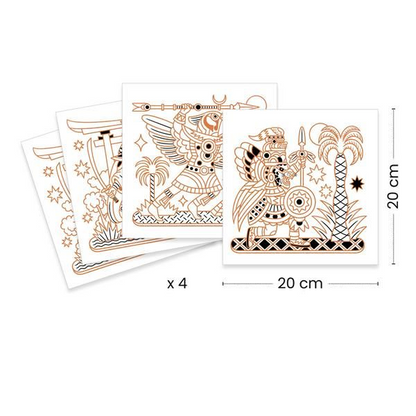 BRIGHT COLORING PAGES "WARRIOR ANIMALS"