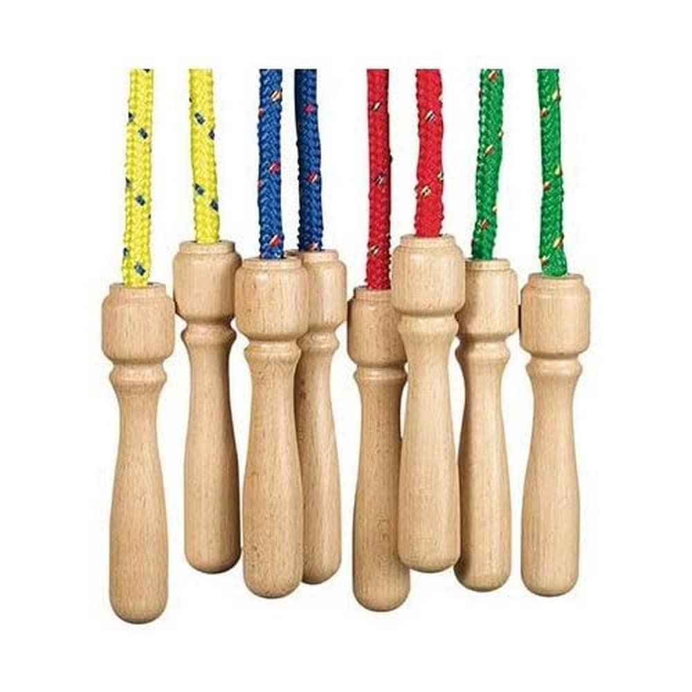SKIP ROPE WITH WOODEN HANDLES