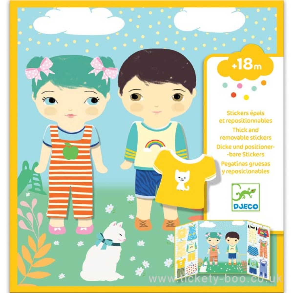 Repositionable stickers for little ones "Clothes" 