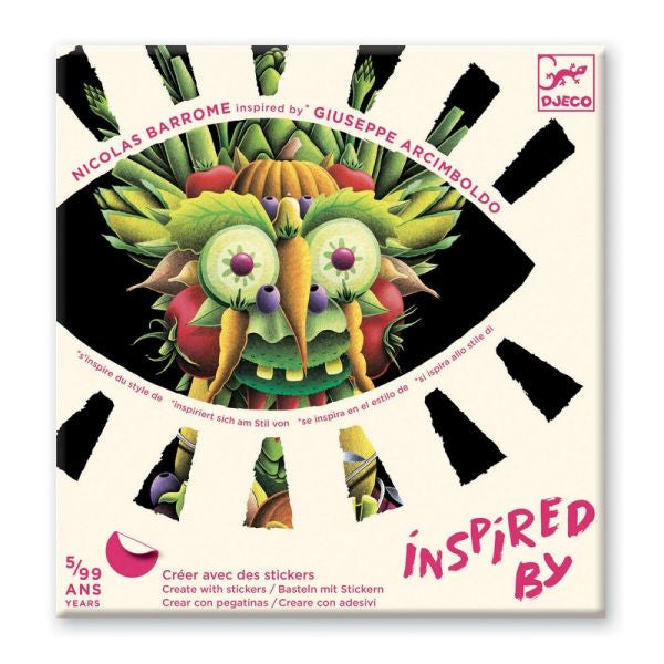 CREATE WITH STICKERS - SPRING VEGETABLES "INSPIRED BY GIUSEPPE ARCIMBOLDO"