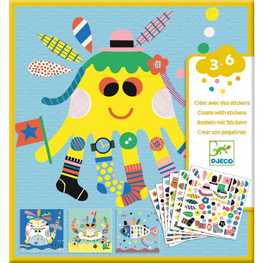 CREATE WITH STICKERS "SEA CREATURES" 