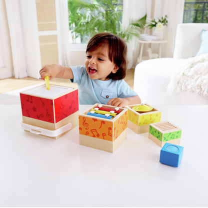 CUBES MUSICAUX EN BOIS À EMPILER
