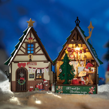DIY TWINKLING MINIATURE CHRISTMAS HOUSE
