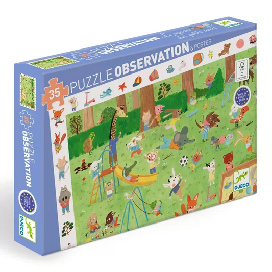 OBSERVATION PUZZLE "THE LITTLE FRIENDS' SQUARE" 35 PCS