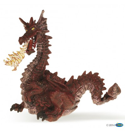 RED DRAGON WITH FLAME FIGURE