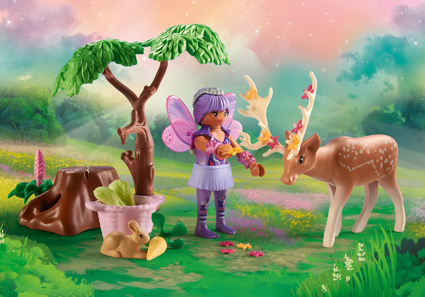 FAIRIES WITH FOREST ANIMALS "PRINCESS"MAGIC"