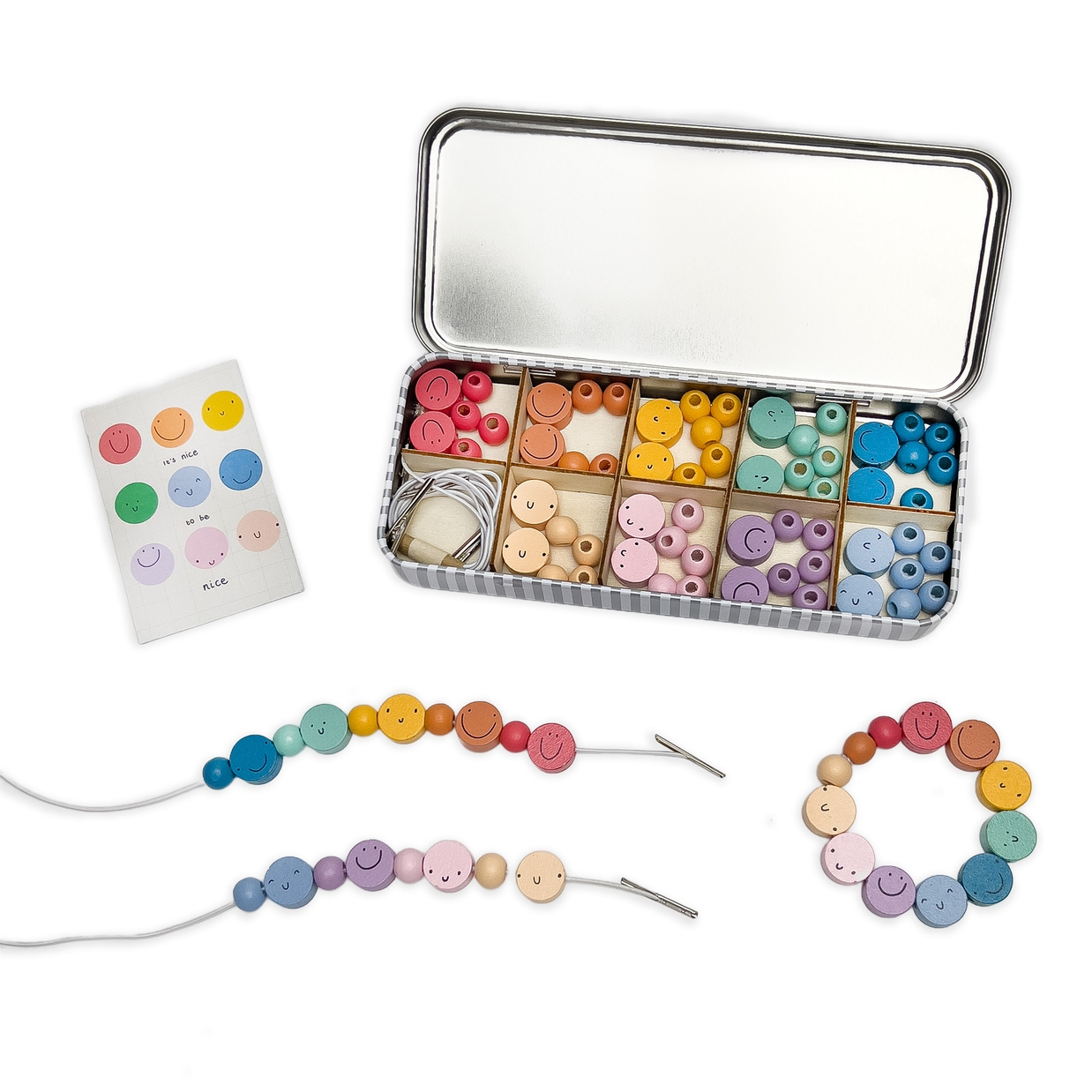 BRACELET BEADING KIT "ITS NICE TO BE NICE"