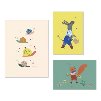 SET OF 3 WALL ART "POMMES DES BOIS" 