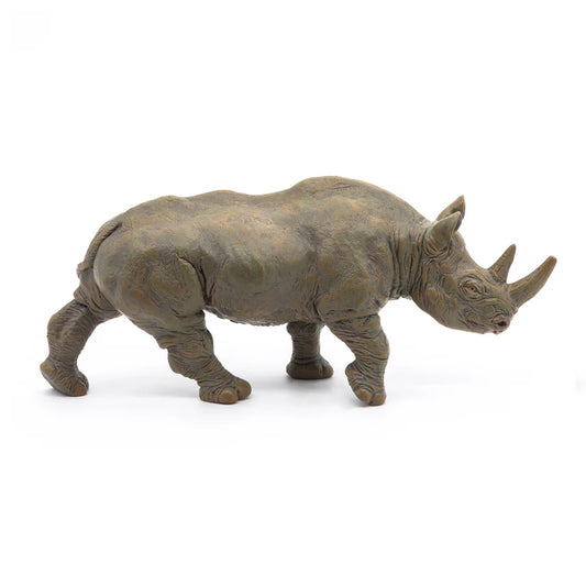 BLACK RHINOCEROS FIGURINE