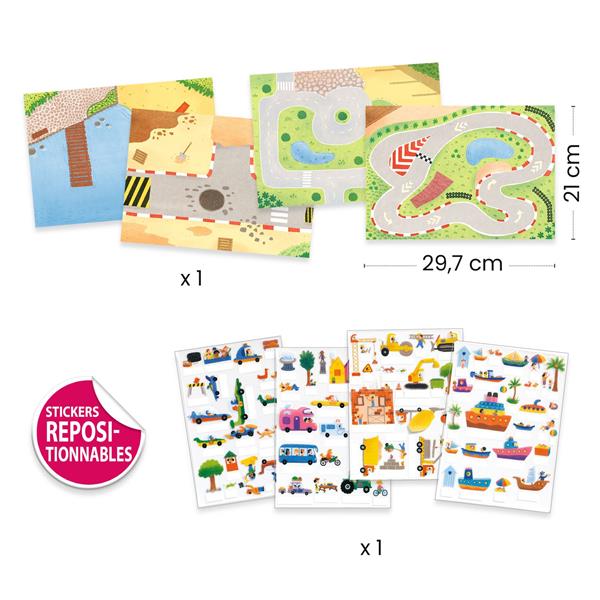 LIFT-UP STICKERS "VEHICLES"