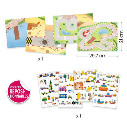 LIFT-UP STICKERS "VEHICLES"