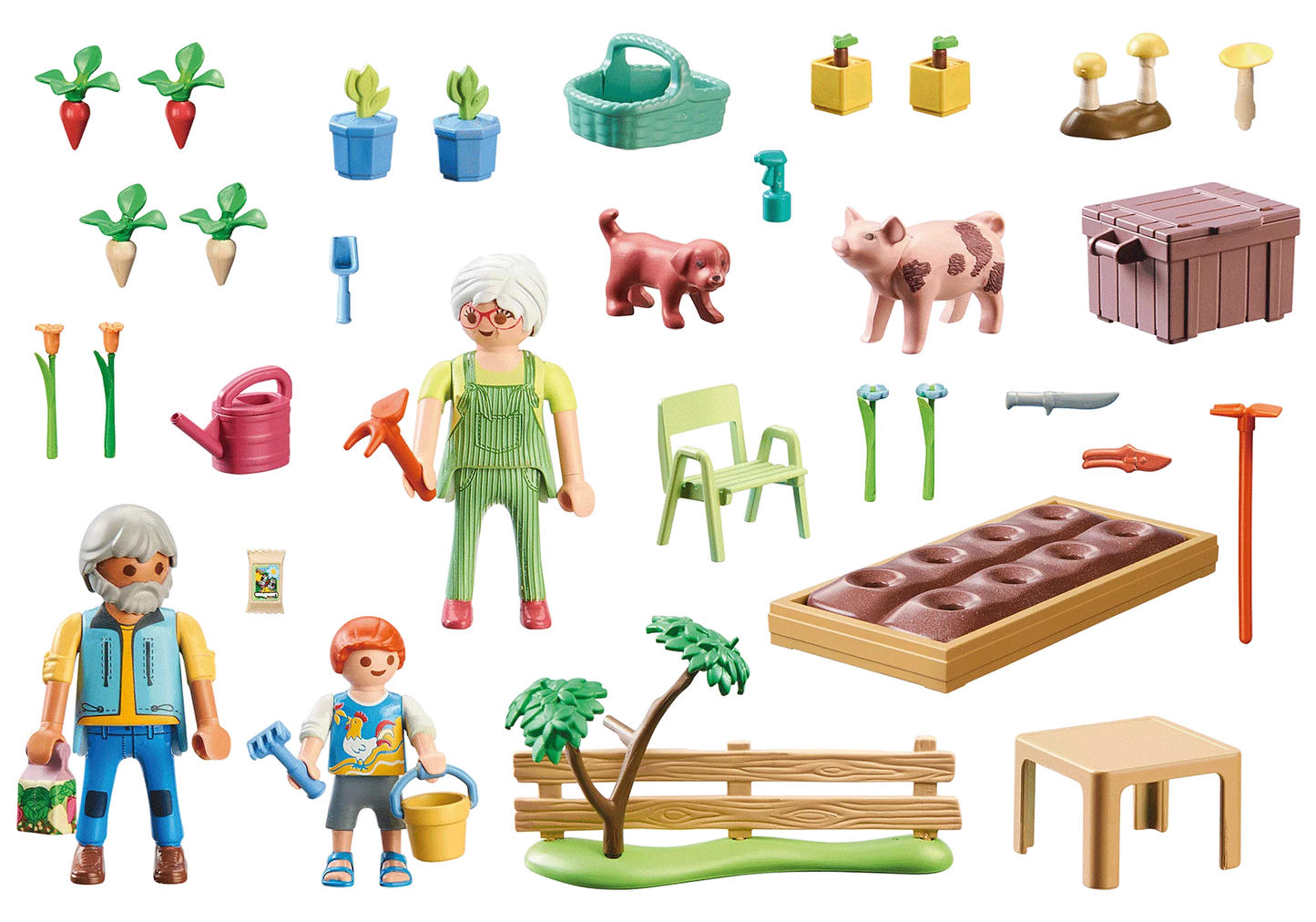 GRANDS-PARENTS ET POTAGER "COUNTRY"