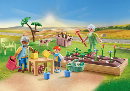 GRANDS-PARENTS ET POTAGER "COUNTRY"