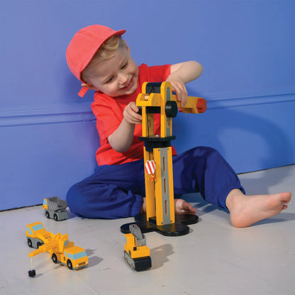 GRUE JAUNE EN BOIS