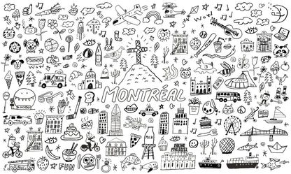 GIANT COLORING POSTER "MONTREAL"