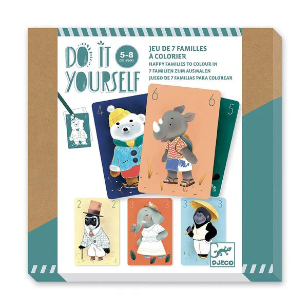 HAPPY FAMILIES TO COLOUR IN