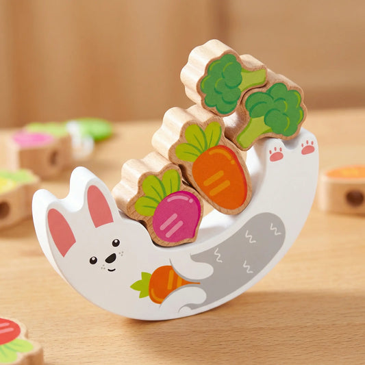 JEU DE BALANCE 2 EN 1 LAPIN EN BOIS