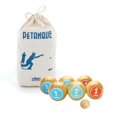 JEU DE PÉTANQUE EN BOIS RÉTRO