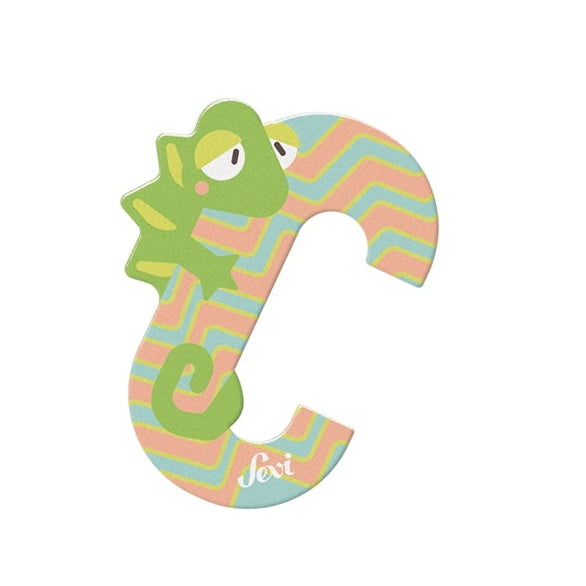 WOODEN LETTER C (CHAMELEON)