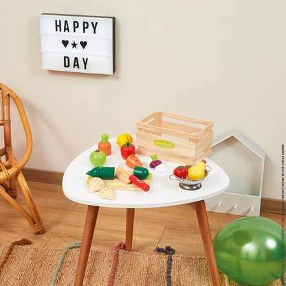 MAXI SET FRUITS ET LÉGUMES À DÉCOUPER EN BOIS