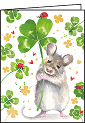 MINI MOUSE CARD WITH CLOVER