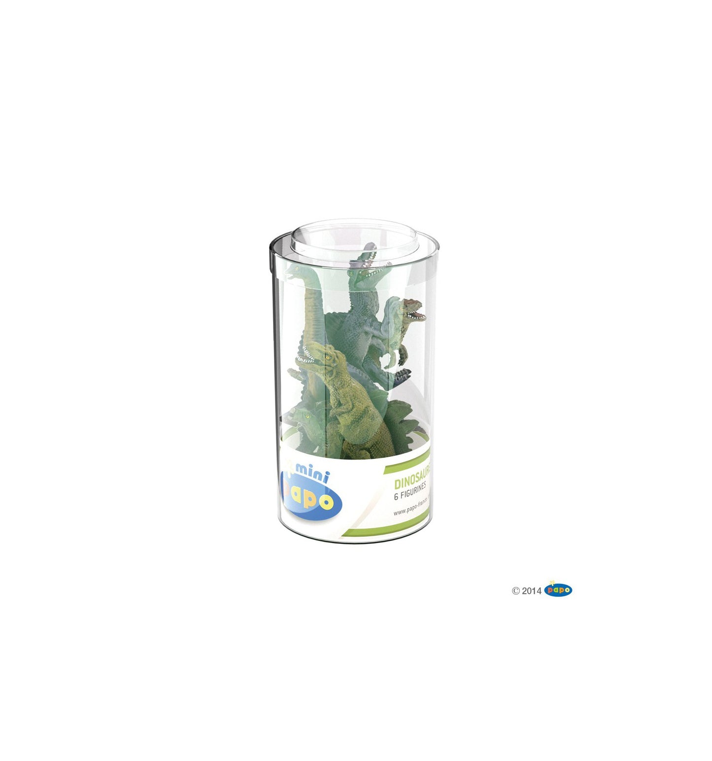 MINI TUBE OF 6 DINOSAUR FIGURINES