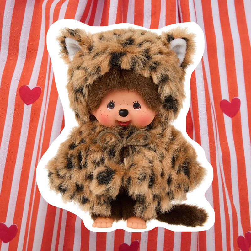 MONCHHICHI MANTEAU À CAPUCHON LÉOPARD