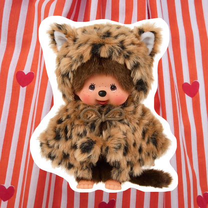 MONCHHICHI MANTEAU À CAPUCHON LÉOPARD