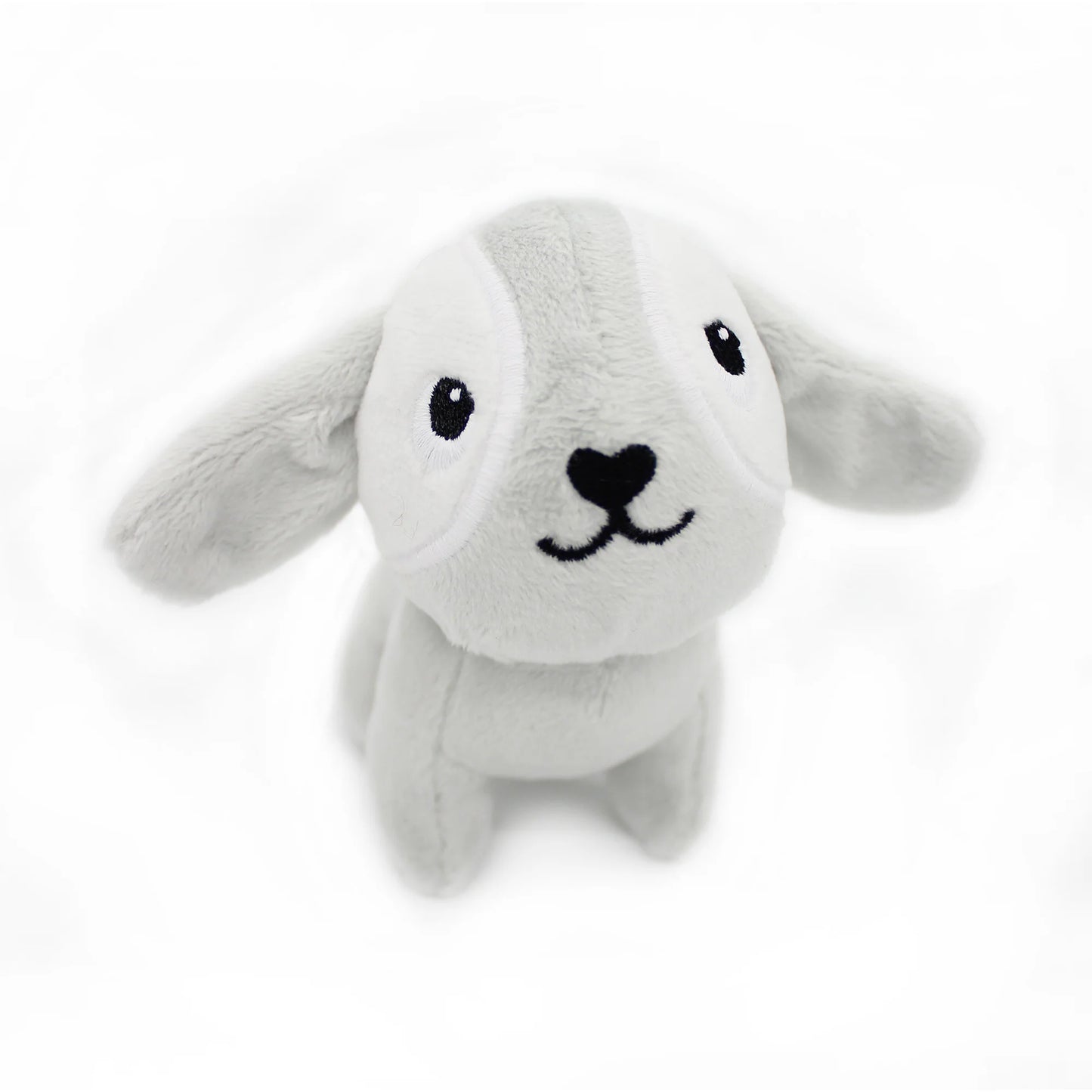PELUCHE MAMAN-BÉBÉ CHIEN GRIS
