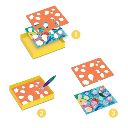 COLOR STOP FABULOUS STENCILS "BIRDIE & CO"