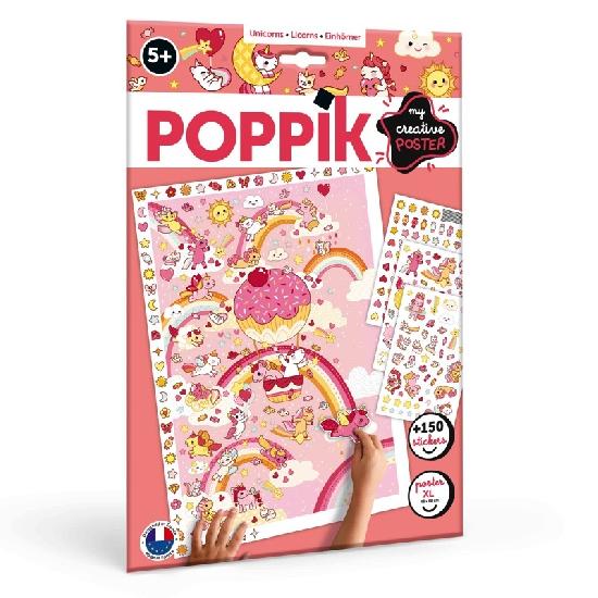 POSTER CRÉATIF + 150 AUTOCOLLANTS LICORNES
