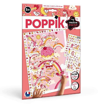 POSTER CRÉATIF + 150 AUTOCOLLANTS LICORNES
