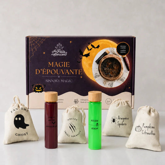 offret de jeu créatif Potion d'épouvante Les Petits Sorciers édition Halloween avec ingrédients magiques et accessoires.